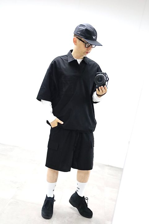 COMME des GARCONS HOMME 26SS ストレッチカルゼポロシャツスタイル