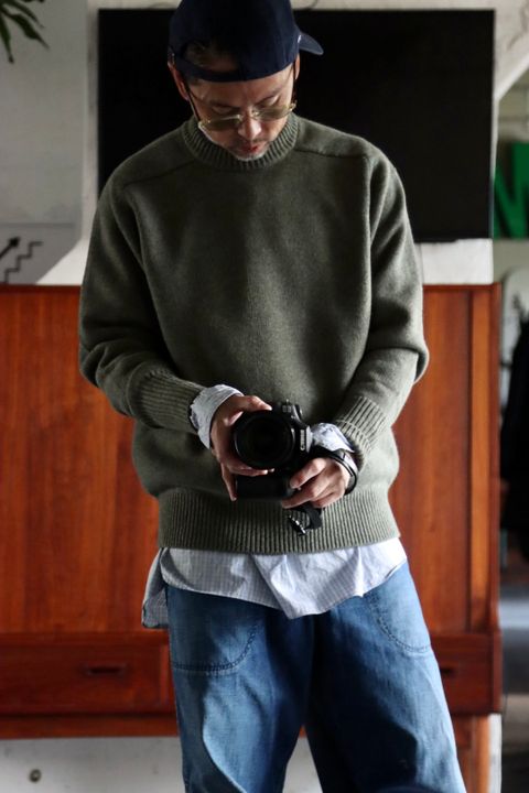アプレッセ22FW Pullover Sweater"GREEN"スタイル