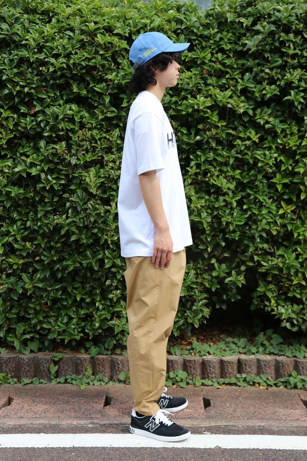 Graphpaper Stretch Typewriter Chef Pants(GM212-40619B) style. 2021.06.14.