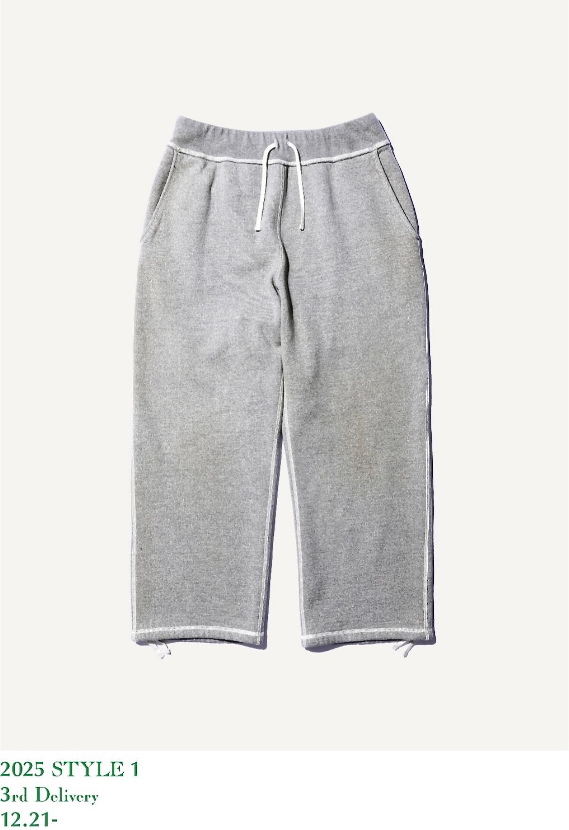 25SS a.presse アプレッセ Vintage スエット A.PRESSE - アプレッセ Vintage Sweat Pants(25SAP-05-10K)GRAY