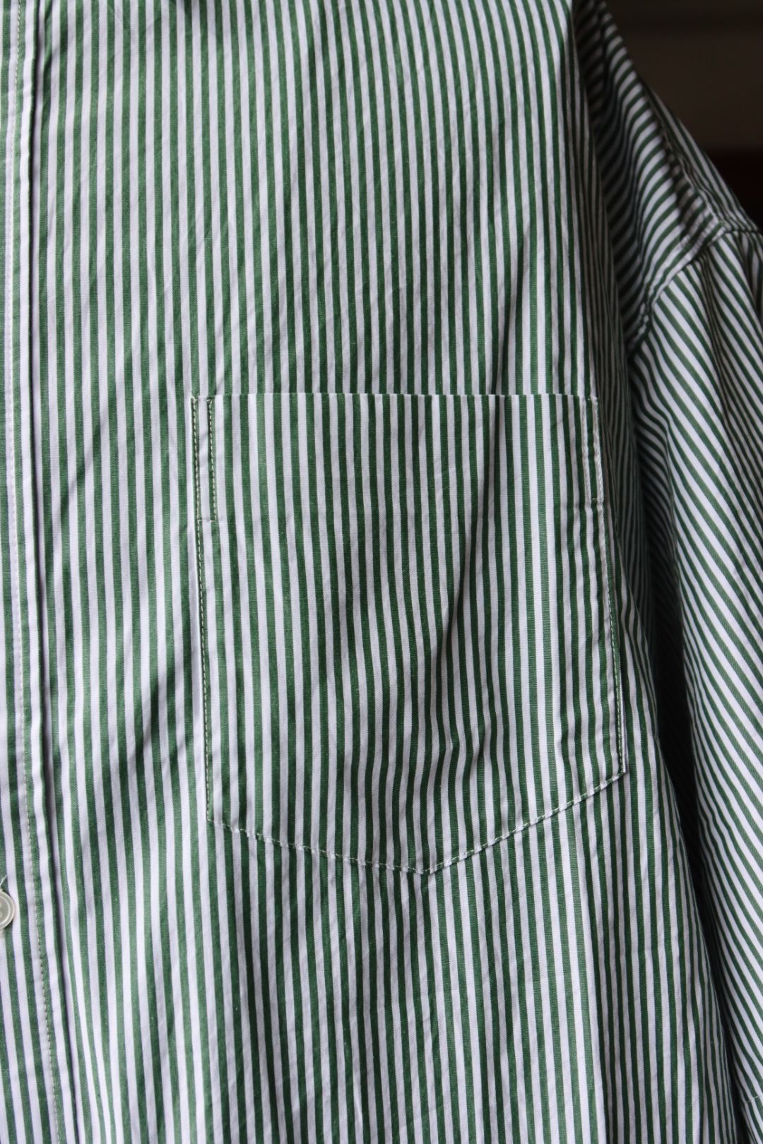 フレッシュサービス  CORPORATE UNIFORM S/S  SHIRT(GREEN STRIPE)