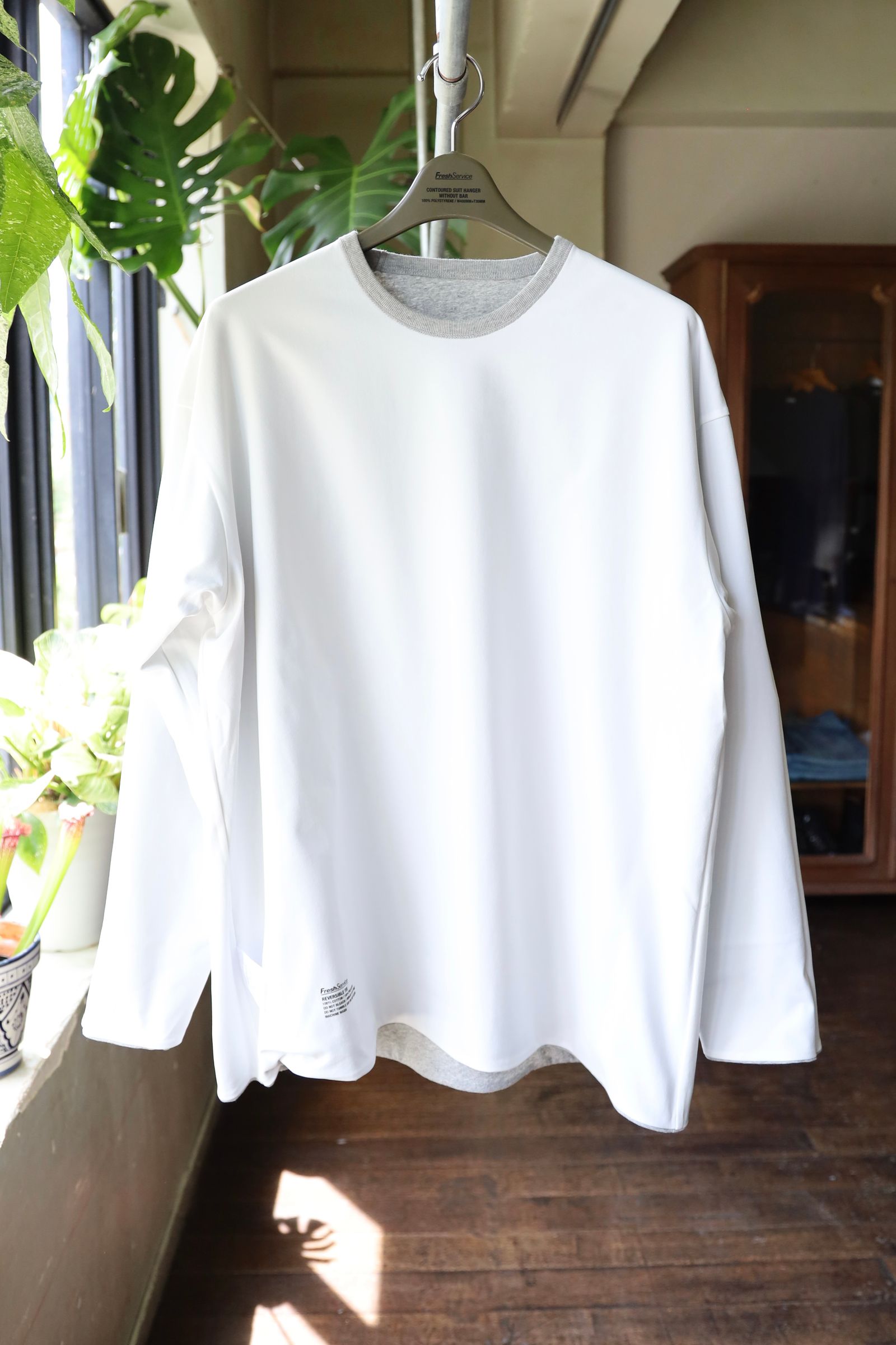 フレッシュサービス REVERSIBLE L/S TEE (FSC252-70041)H.GRAY