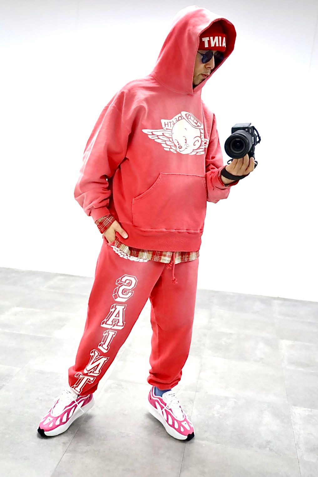 ©SAINT M×××××× セントマイケル 26SS BABY MICHAEL HOODIE"RED"スタイル