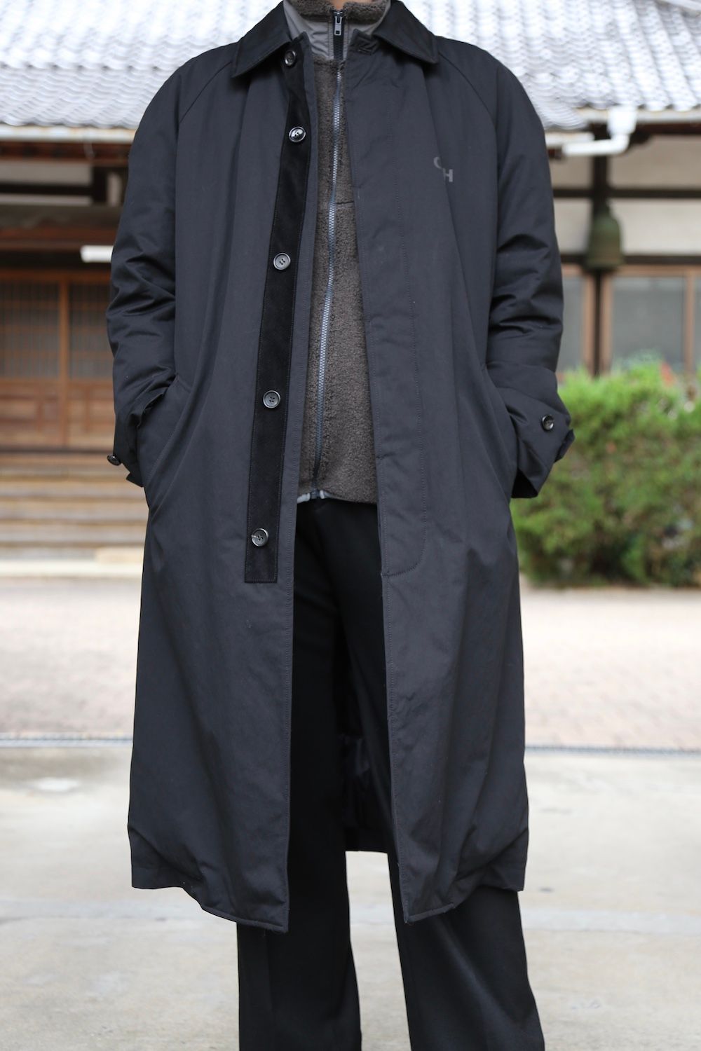 COMME DES GARCONS HOMME 新作CdGH綿ナイロンウェザーコート style 