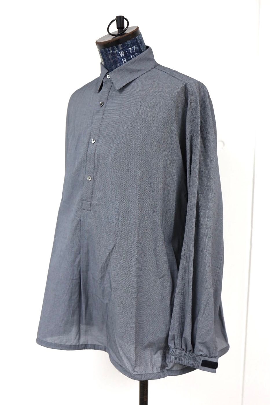 グラフペーパー 26SS Seersucker Pullover Shirt(GU261-50445)GRAY☆4月4日(土)発売！