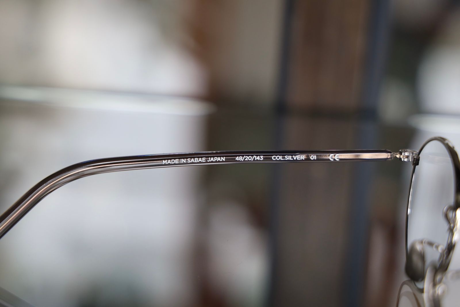 ノチノオプティカル KYOKUSUI NOCHINO-N5 #1 PLUTINUM SILVER FLAME × CLEAR to GREY (調光モデル)