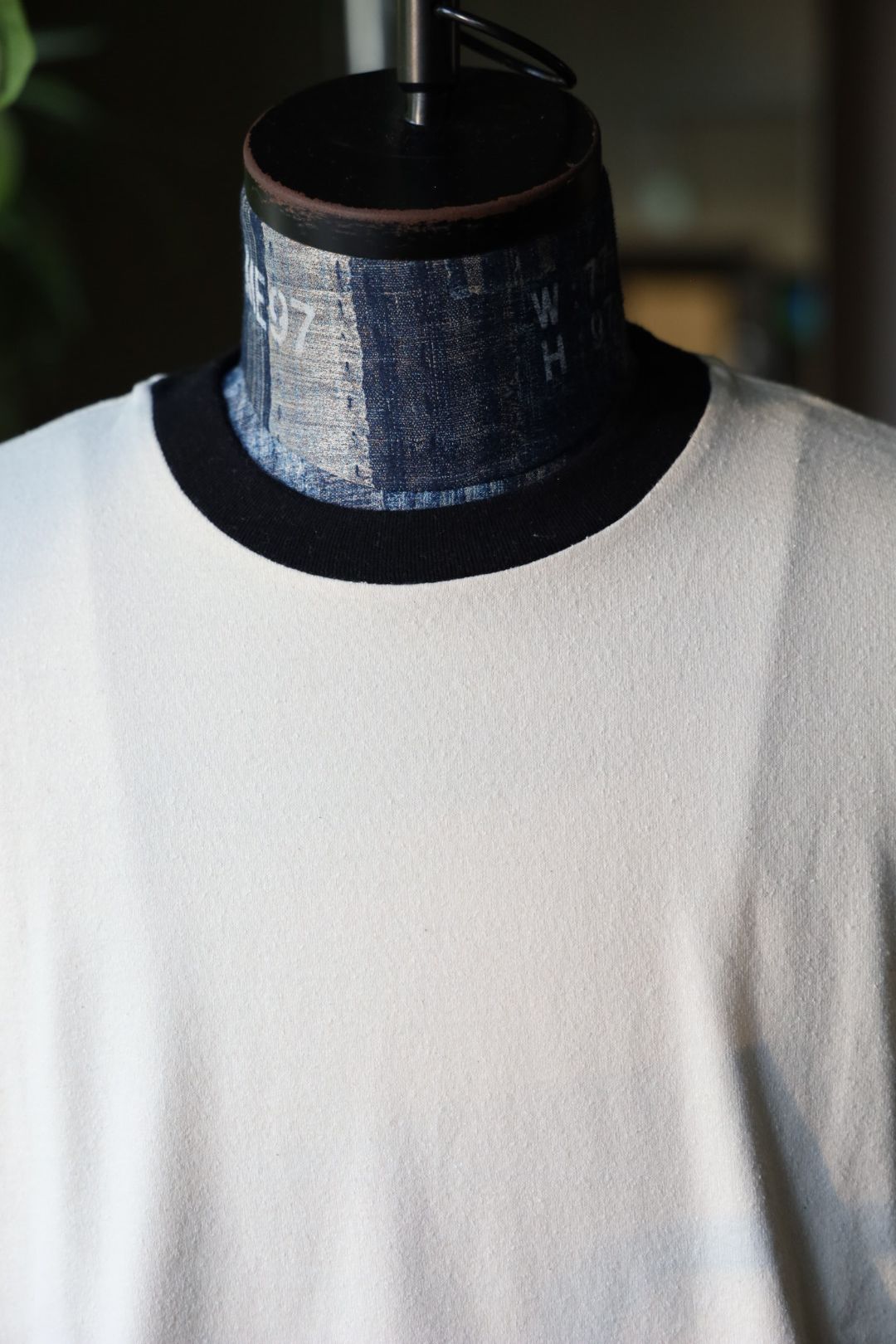 blurhms 25FW Co/Silk Nep Ringer Tee L/S(BHS25F016)Ivory x Black☆8月29日(金)新作発売！