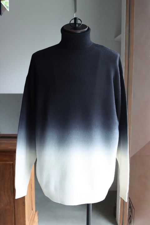 グラフペーパー 25AW Gradient Dyed Wool Hight Neck Knit(GU253-80491)BLACK☆9月27日(土)発売！