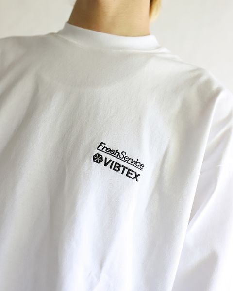 VIBTEX for FreshService 24SS  L/S CREW NECK TEE(WHITE) style 2024.5.17