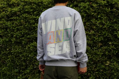 WIND AND SEA SEA (juicy-fresh) CREW NECK"GREY"style.4.24.