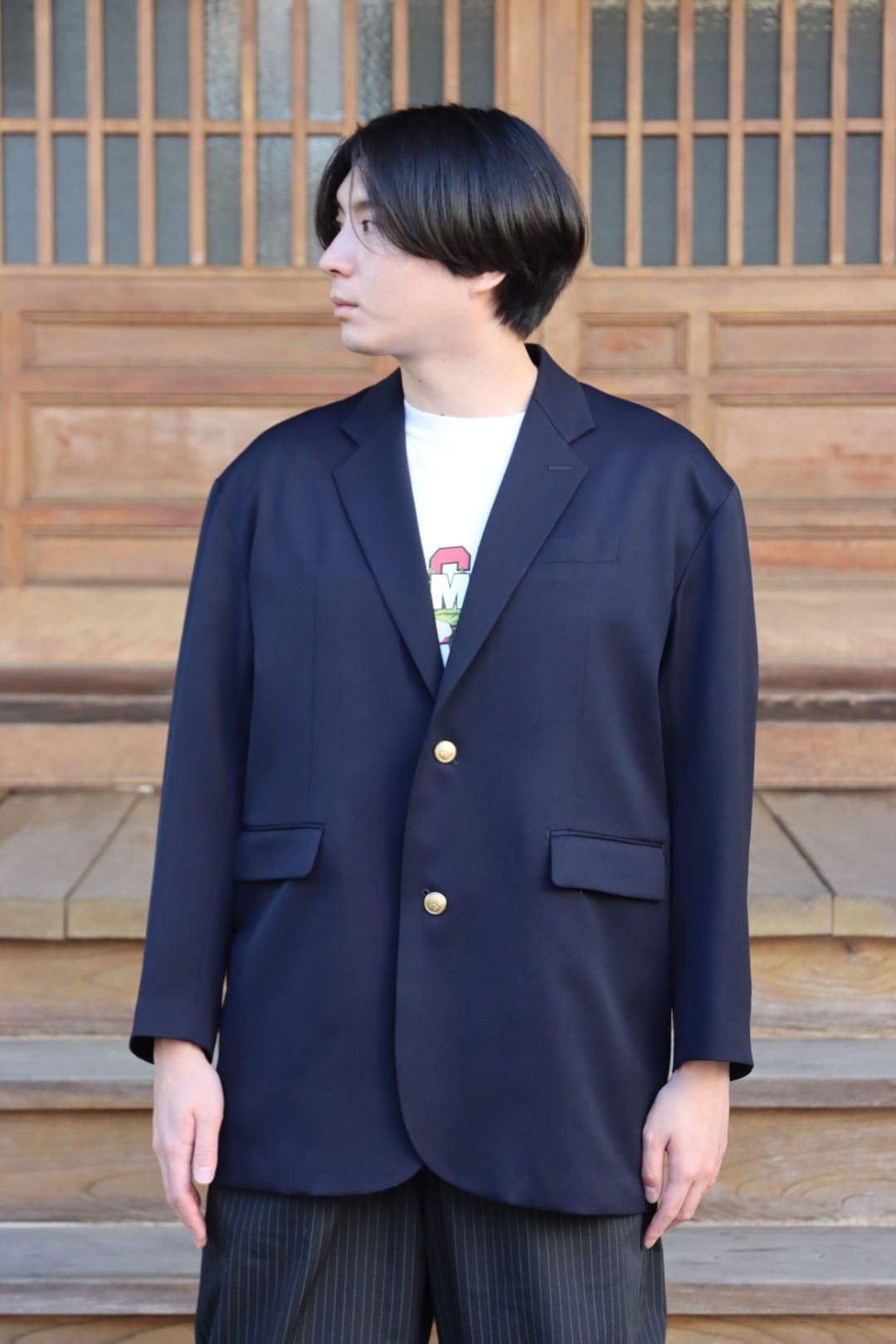 ADULT ORIENTED ROBES(アダルト オリエンテッド ローブス)ブレザージャケット(21AOR-2-JK-006)NAVY - 3