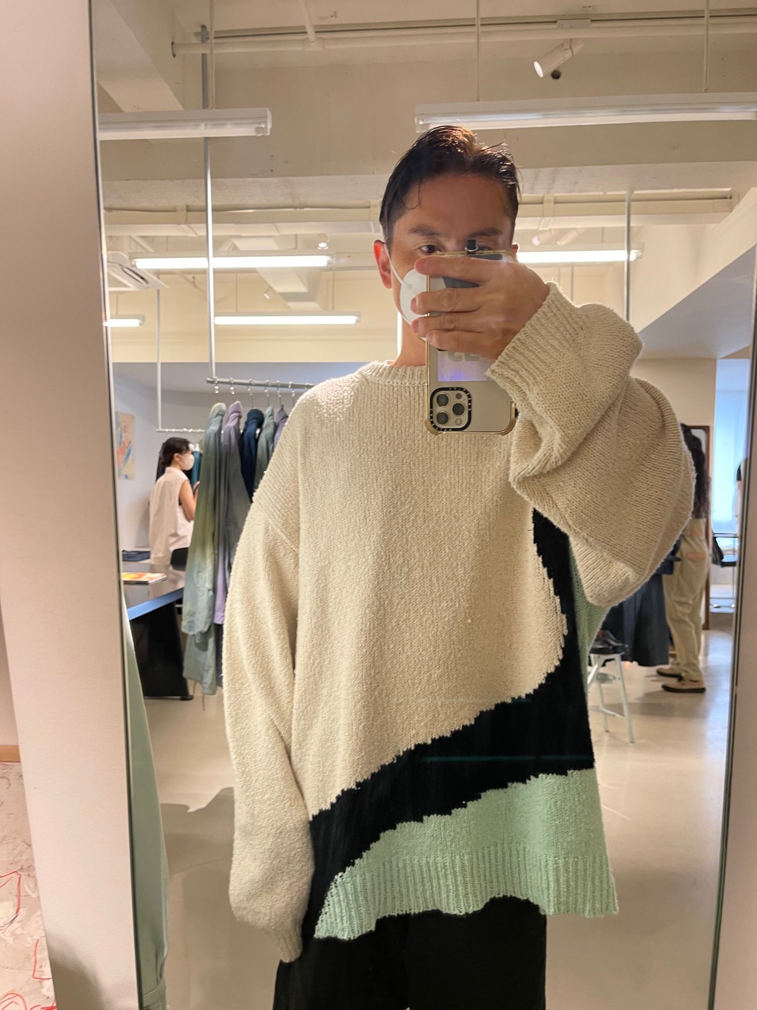 軽量な折り畳み自転車 YOKE23SS_Intarsia Cotton Sweater(3)