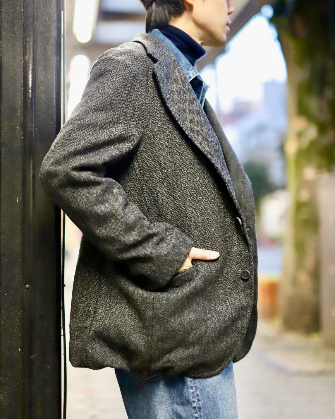 A.PRESSE 23FW Tweed Tailored Jacketスタイル