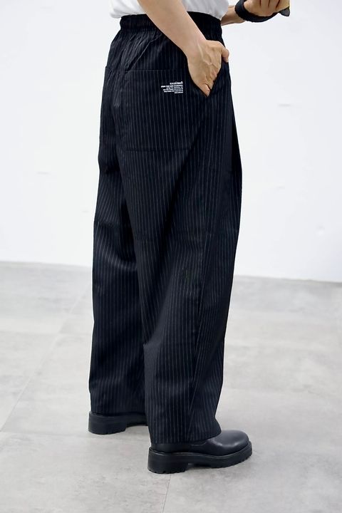 FreshService 26SS CORPORATE WIDE EASY PANTS"BLACK STRIPE"スタイル