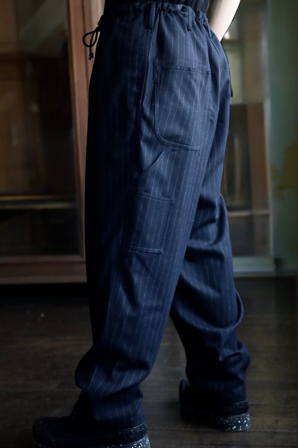 Y's for men STRIPED SERGE PAINTER PANTSスタイル