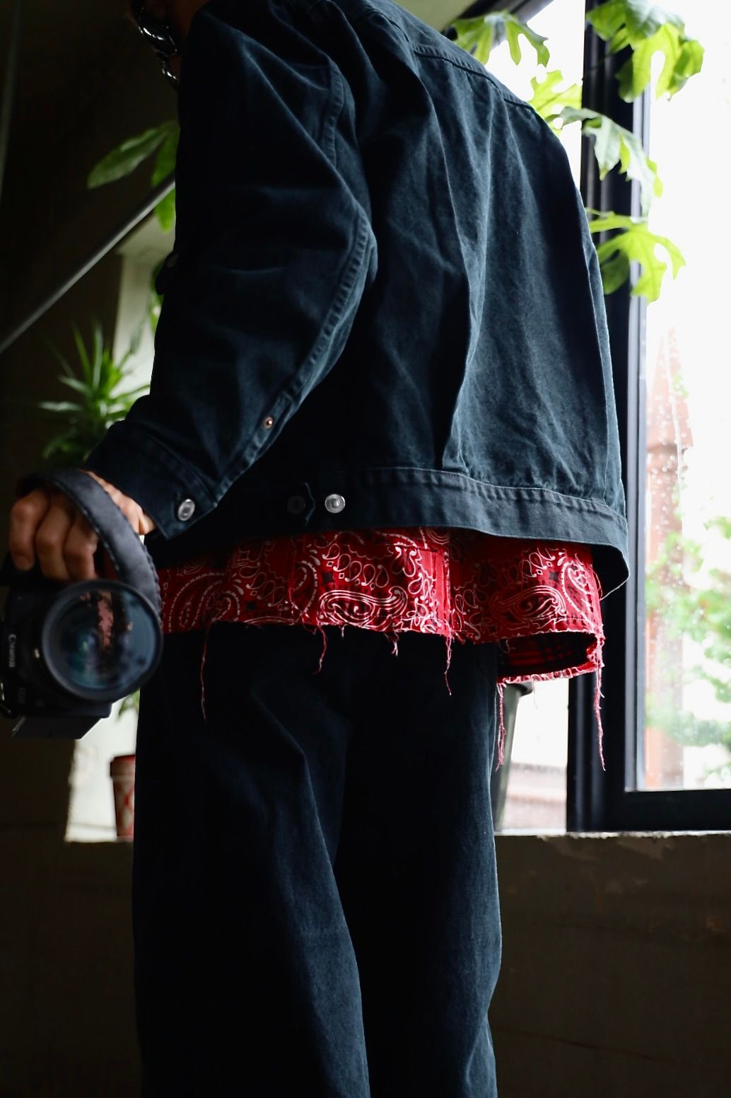 A.PRESSE アプレッセ 2025 STYLE2 Black Denim Jacketスタイル.2025.9.14.