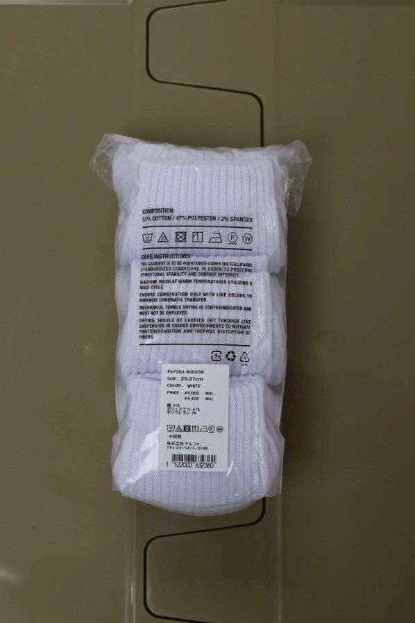 フレッシュサービス 3-PACK TECH CREW SOCKS(FSP261-90069B)WHITE☆1月17日(土)新作発売！