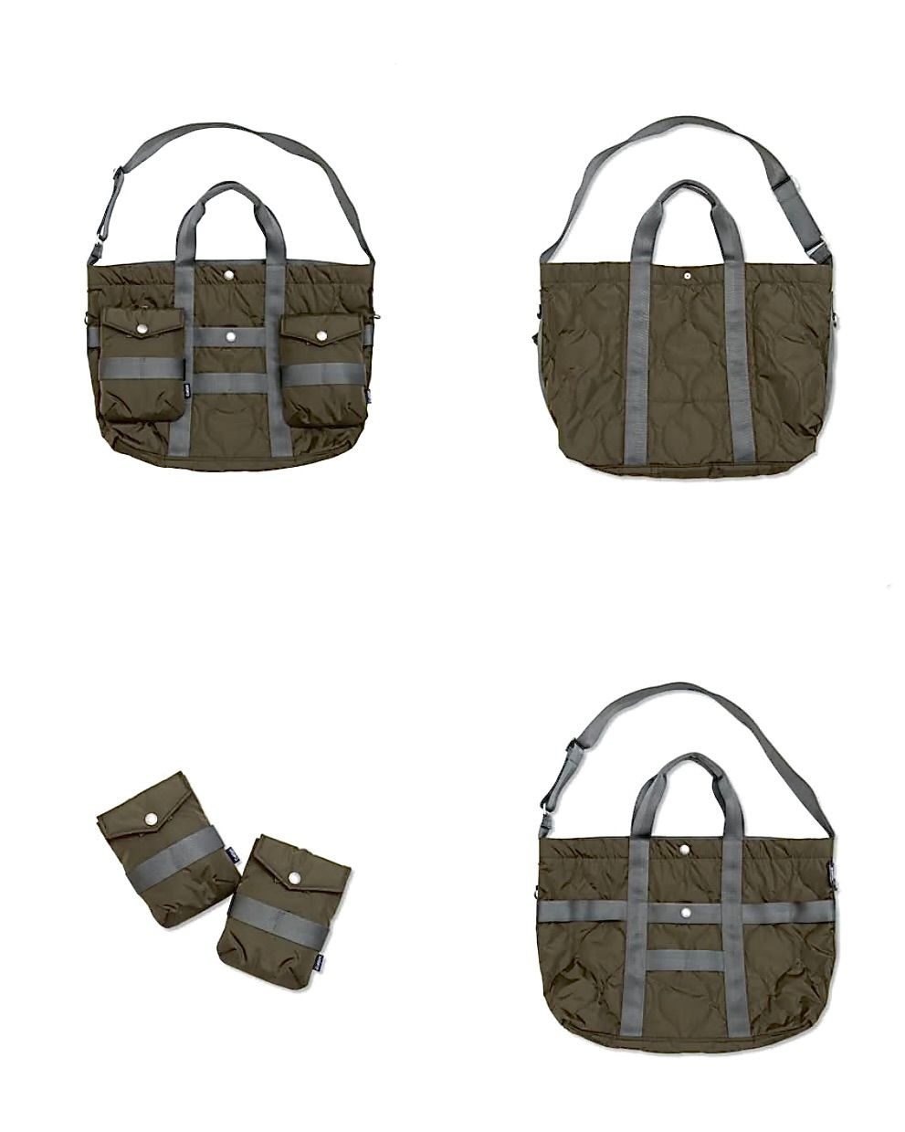 コムデギャルソンオム バッグ 2WAYキルティングTOTE BAG(HR-K206-051)KHAKI