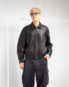 ANOTHER OFFICEアナザーオフィス Lambskin Utility Blouson(AOEWLJ001)BLACK