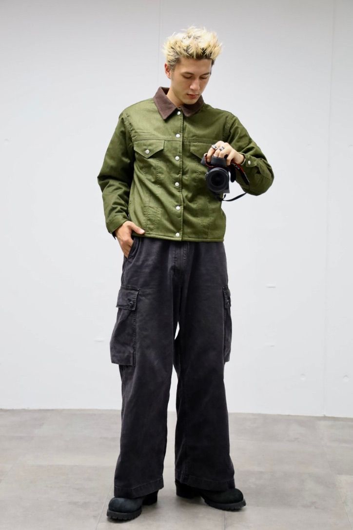 FOUNDOUR  COLOR DENIM JACKET MARK スタイル