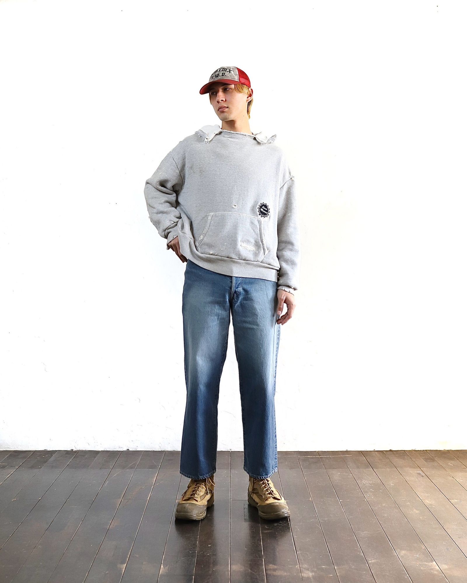 セントマイケル 24SS 新作DAMAGE HOODIE style 2024.3.8 | 4378 | mark