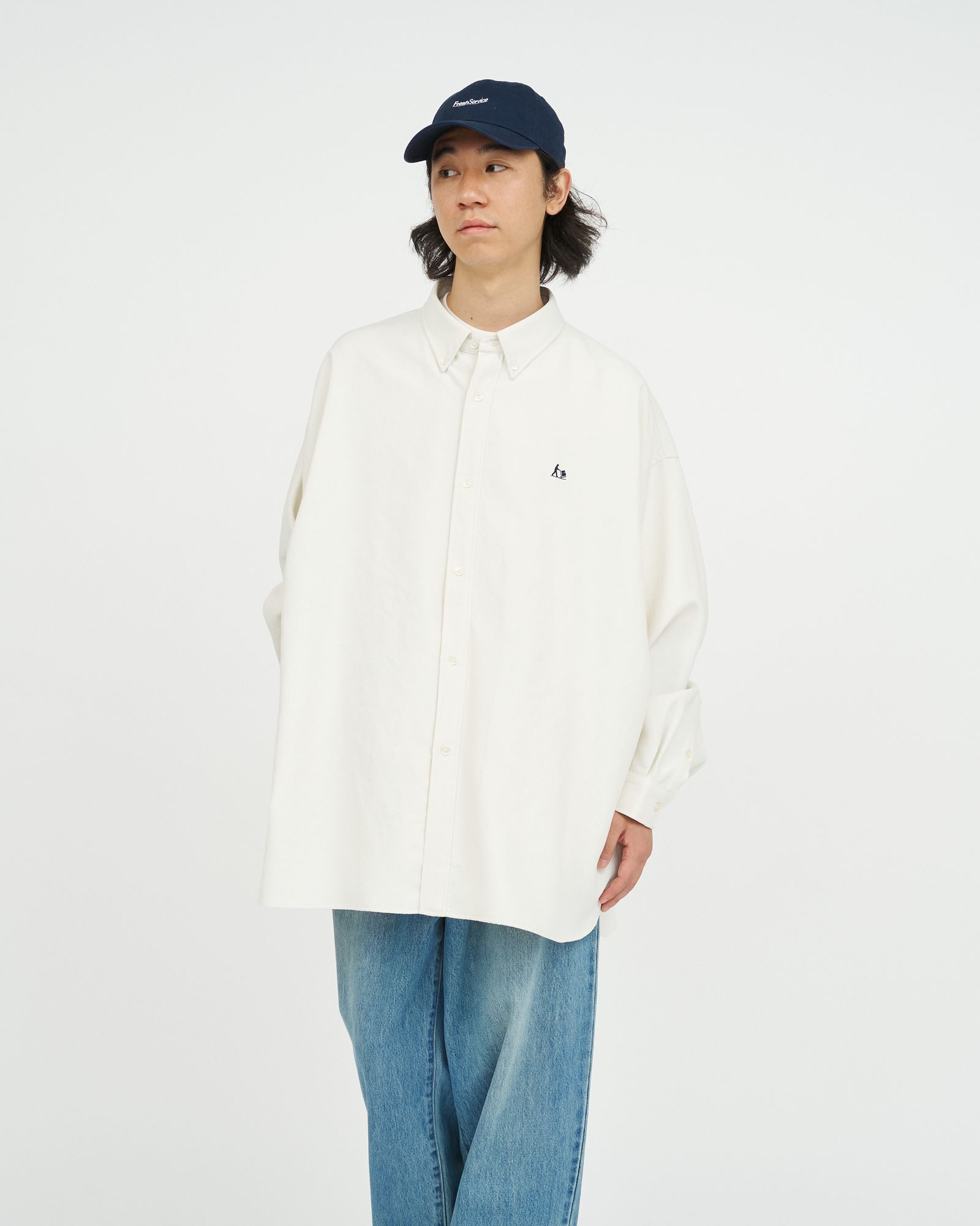 フレッシュサービス 26AW DRY WASHER POPLIN L/S B.D SHIRT(FSC263-50062)IVORY☆8月1日(土)発売！