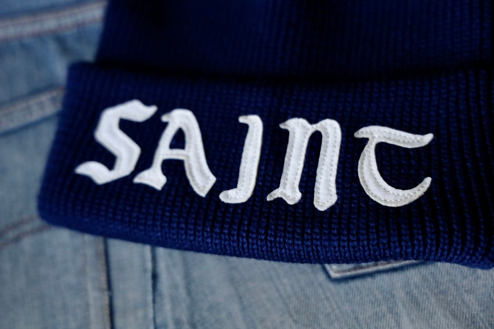 セントマイケル24AW SAINT KNIT CAP(SM-YS1-0000-083)NAVY☆10月12日(土)発売！
