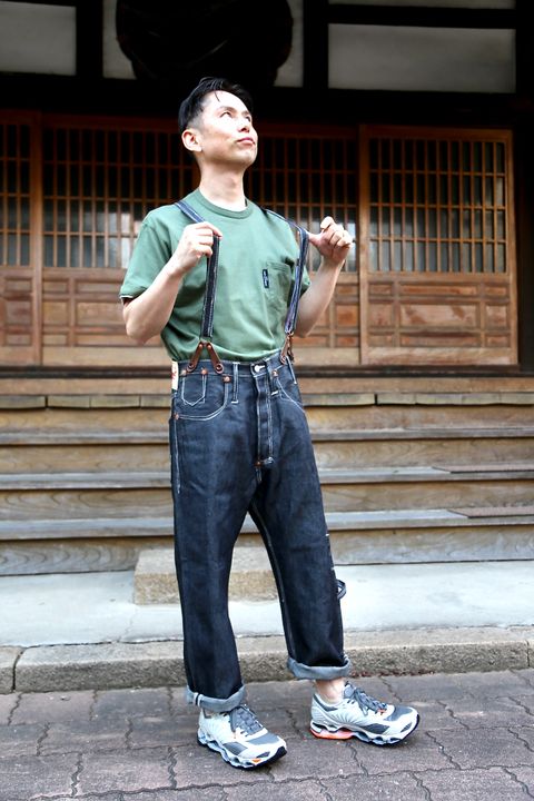JUNYA WATANABE MAN Levi’s® Wネームサスペンダー付きデニムパンツstyle.2021.2.9.