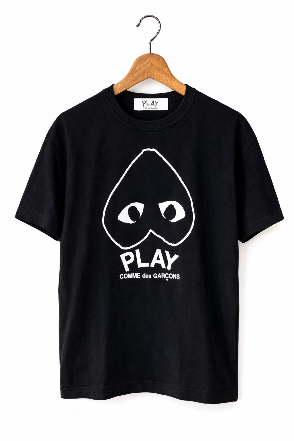 PLAYプレイコムデギャルソン ロゴプリントTシャツ (BLACK)