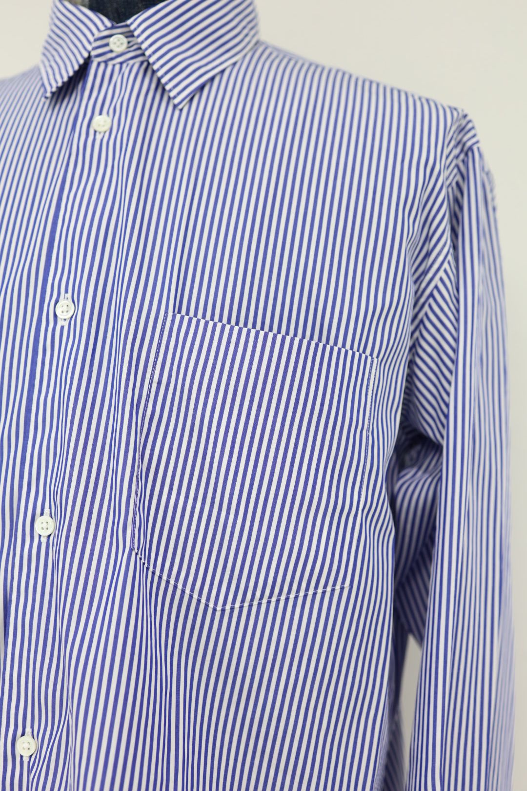 グラフペーパーシャツ Broad Stripe Regular Collar Shirt (GM264-50021STB)BLUE STRIPE☆10月31日(土)発売！
