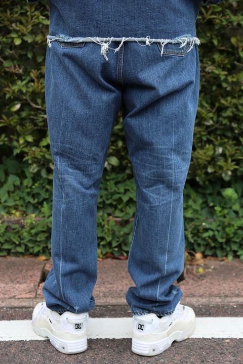 doublet 21ss DAMAGED SILK DENIM JACKET(21SS05BL114) style 2021.04.14.