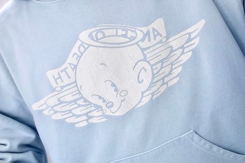 ©SAINT M×××××× セントマイケル 26SS BABY MICHAEL HOODIE"SKY BLUE"スタイル
