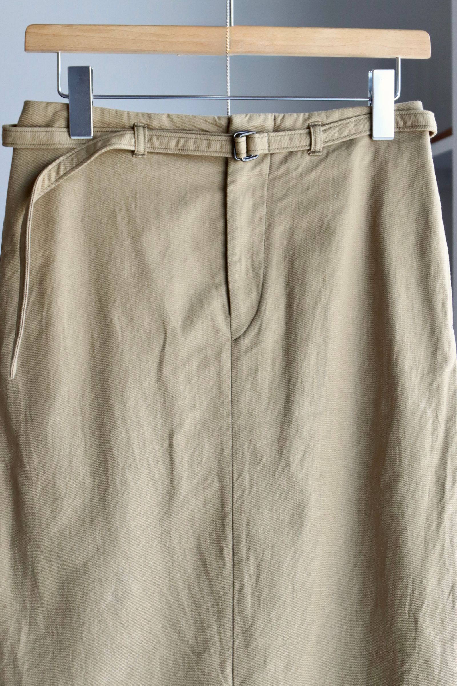 blurhms Women's 25FW Cotton Serge Belted Skirt(BHSW25F7)KhakiBeige