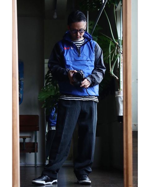 PLAY Comme des Garçons×K-WAY HOODIE HALF ZIPスタイル