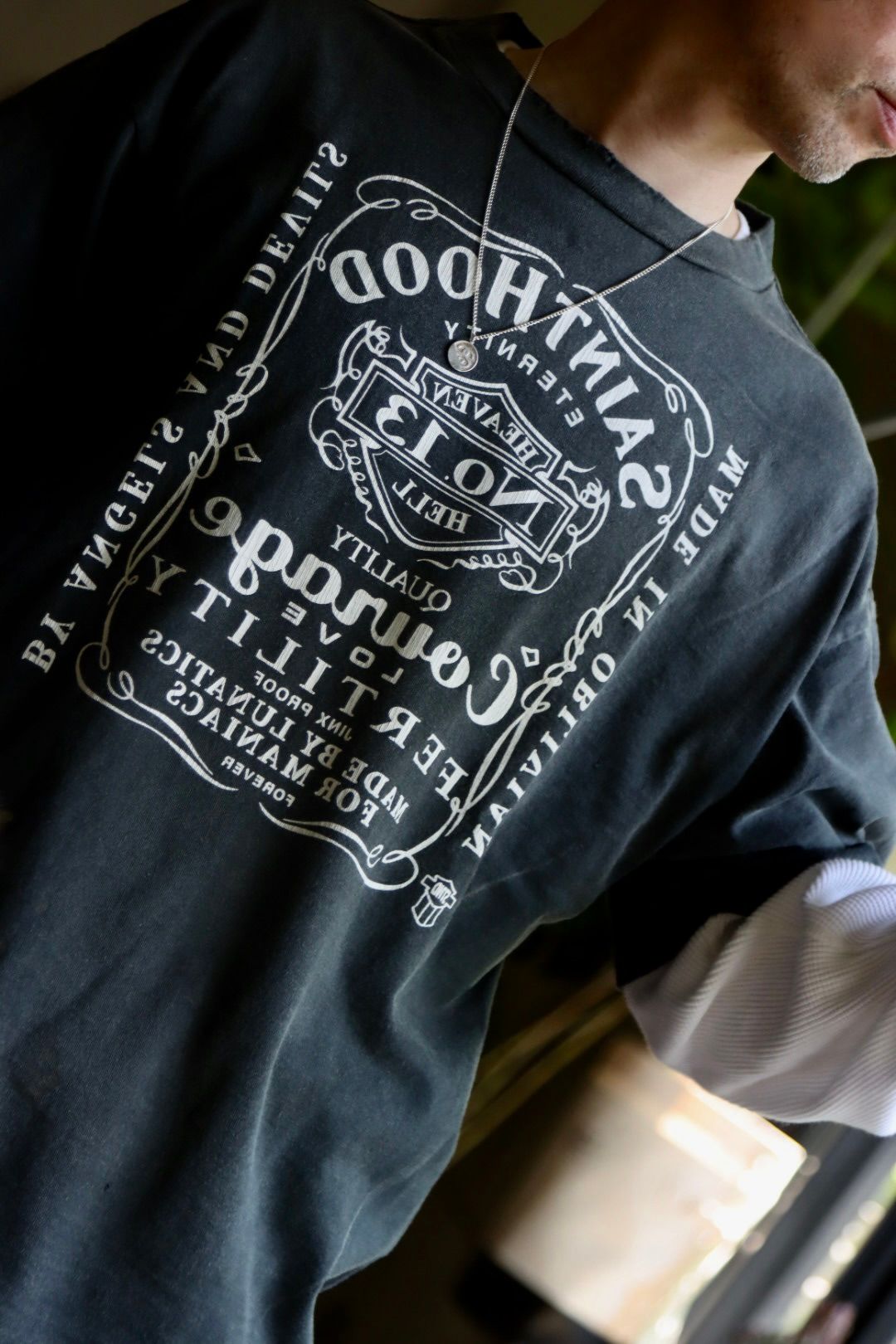 セントマイケル 23SS NEIGHBORHOOD® コラボTシャツ(SM-S23-0000-116) BLACK※5月20日(土)発売！ - M