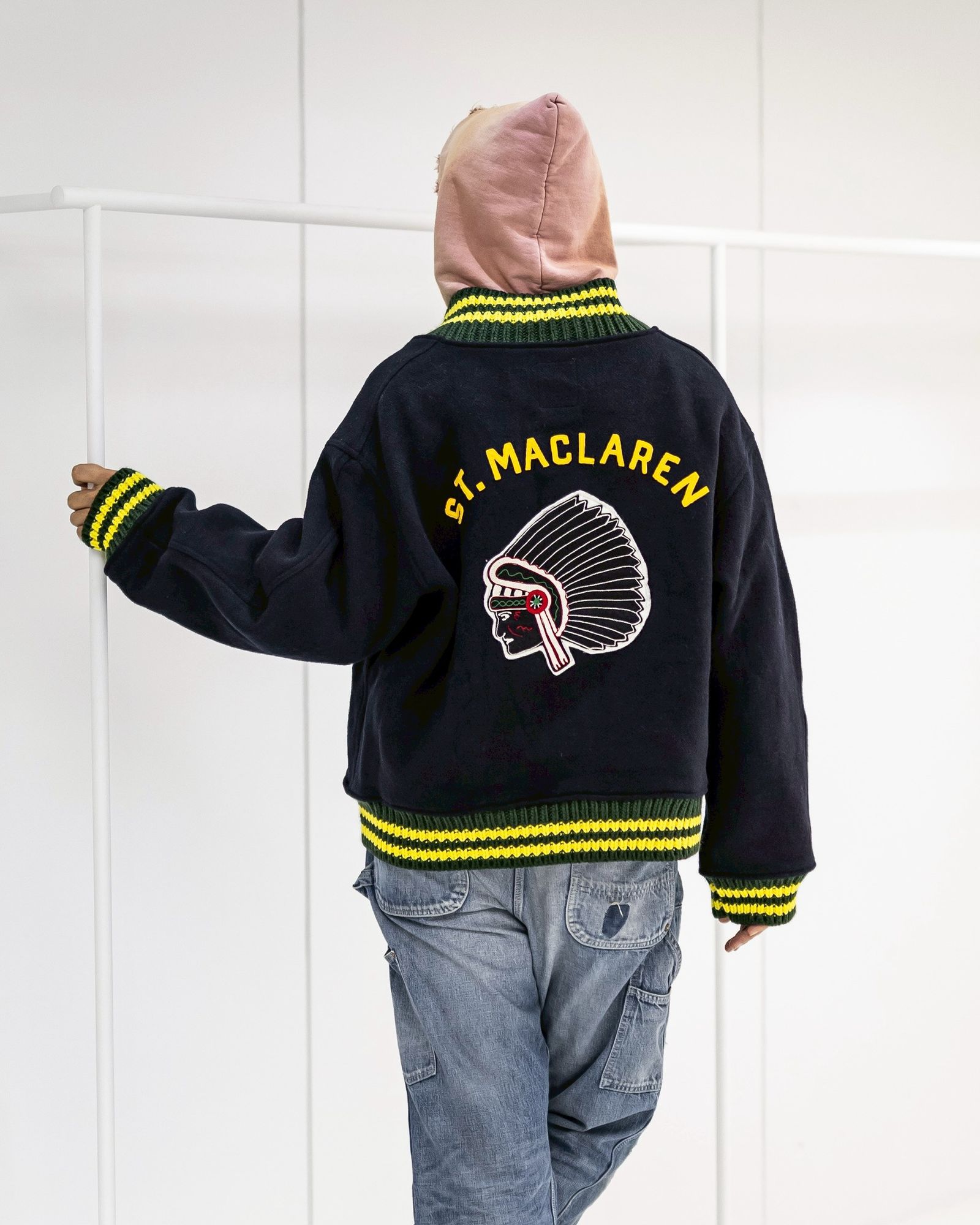 BOW WOW 25FWバウワウ ST. MACLAREN UNIV. VARSITY JACKET AGED(BW252-MUVJ)AGED NAVY×YELLOW★10月11日(土)発売！