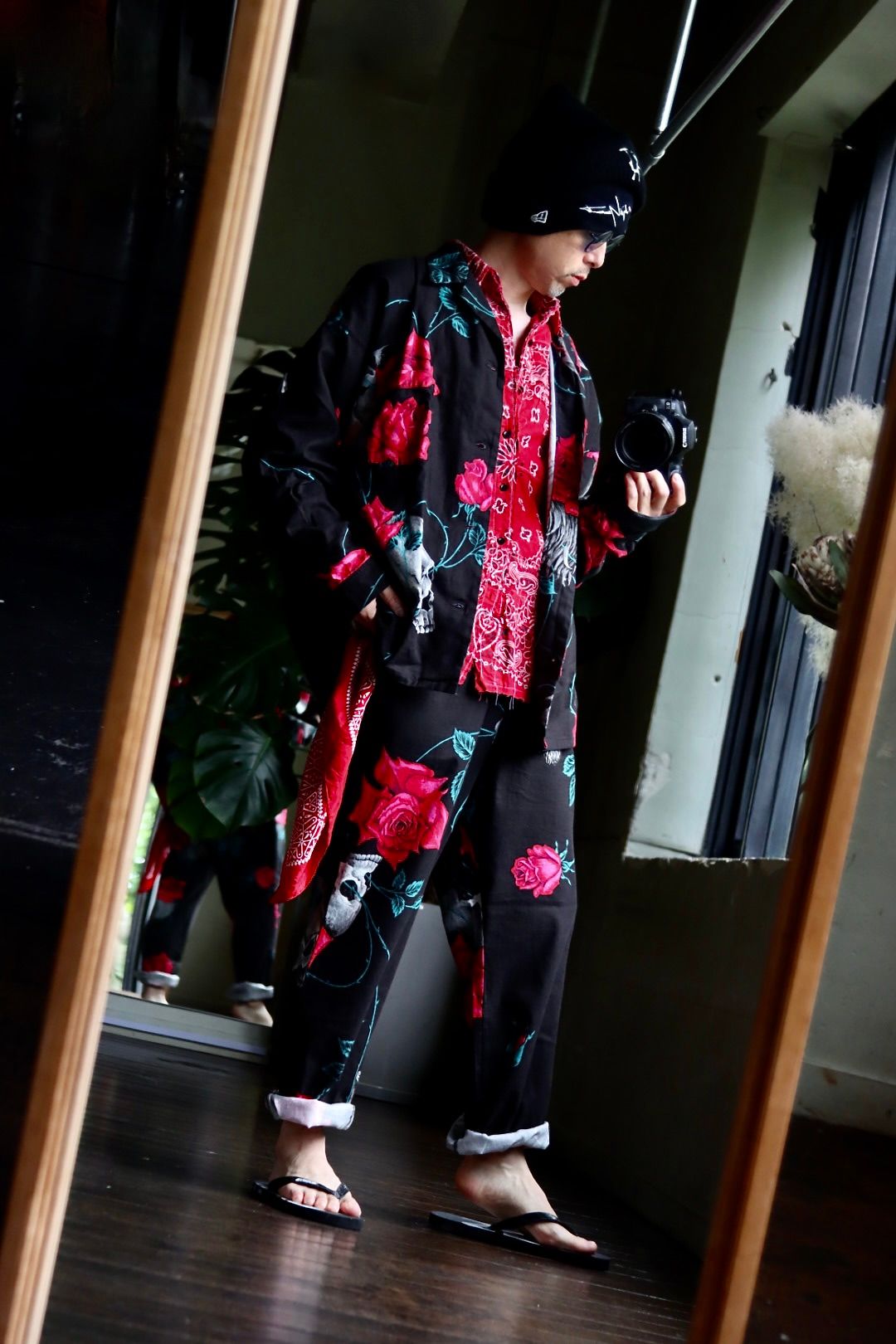 YOHJI WILDSIDE x SAINT Mxxxxxx スカルローズ-