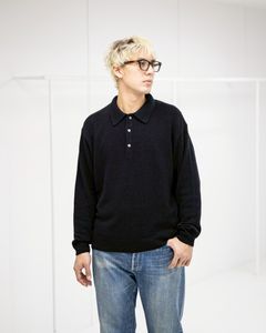 アプレッセ 2026 STYLE1 Washed Silk Nep Polo Shirt(26SAP-03-09)BLACK☆1月10日(土)発売！