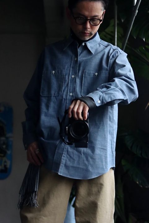 A.PRESSE アプレッセ23SSシャツ Rigid Chambray Shirtスタイル
