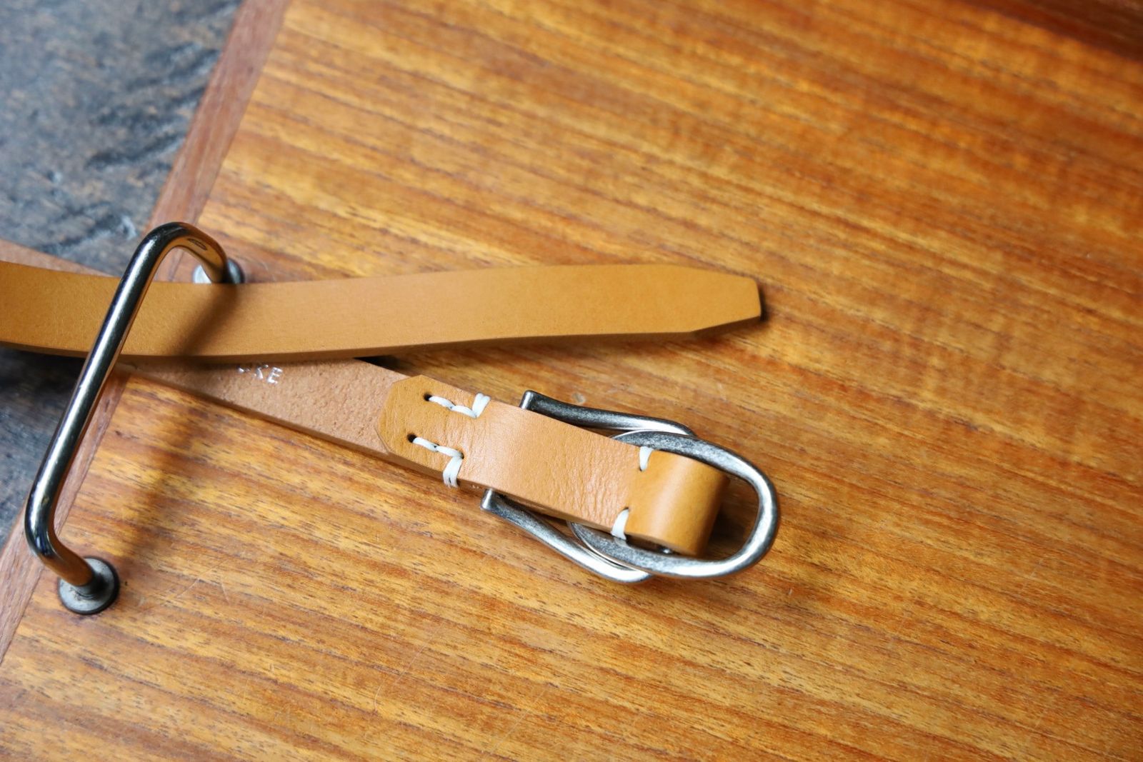 ヨーク 25FW Double Buckel Leather Belt(YK25FW01139A)BROWN