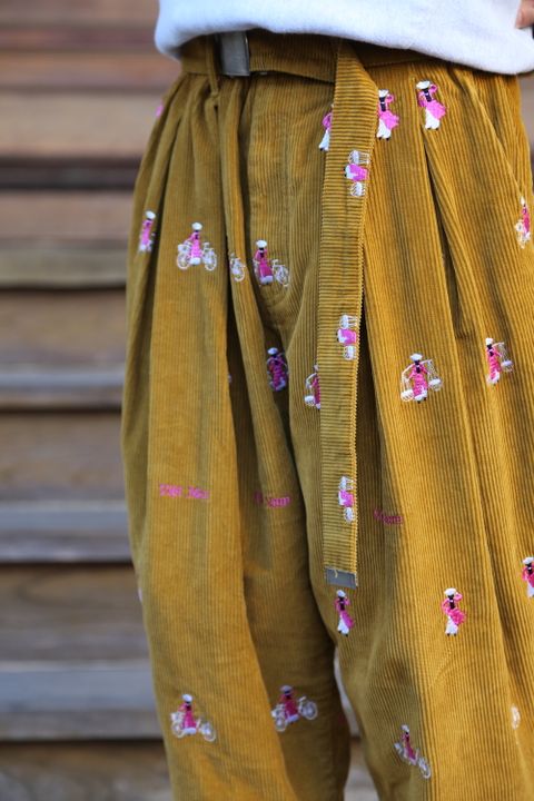 doublet VETNAM EMBROIDERY COURDUROY SET UP"YELLOW"Style.2020.12.28.