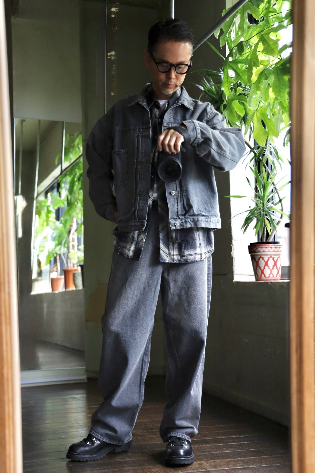COMME des GARCONS HOMME ウールサージパンツ スタイル 8月3日