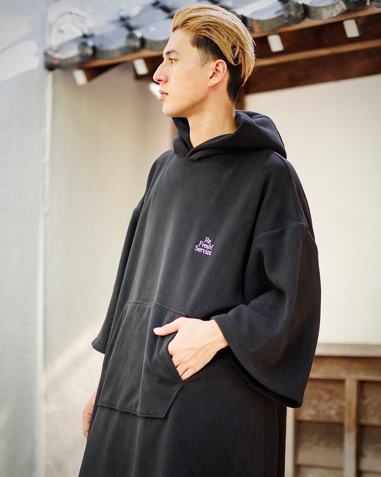 FreshService FLEECE SAUNA PONCHO(BLACK)9月28日(土)新作初売！