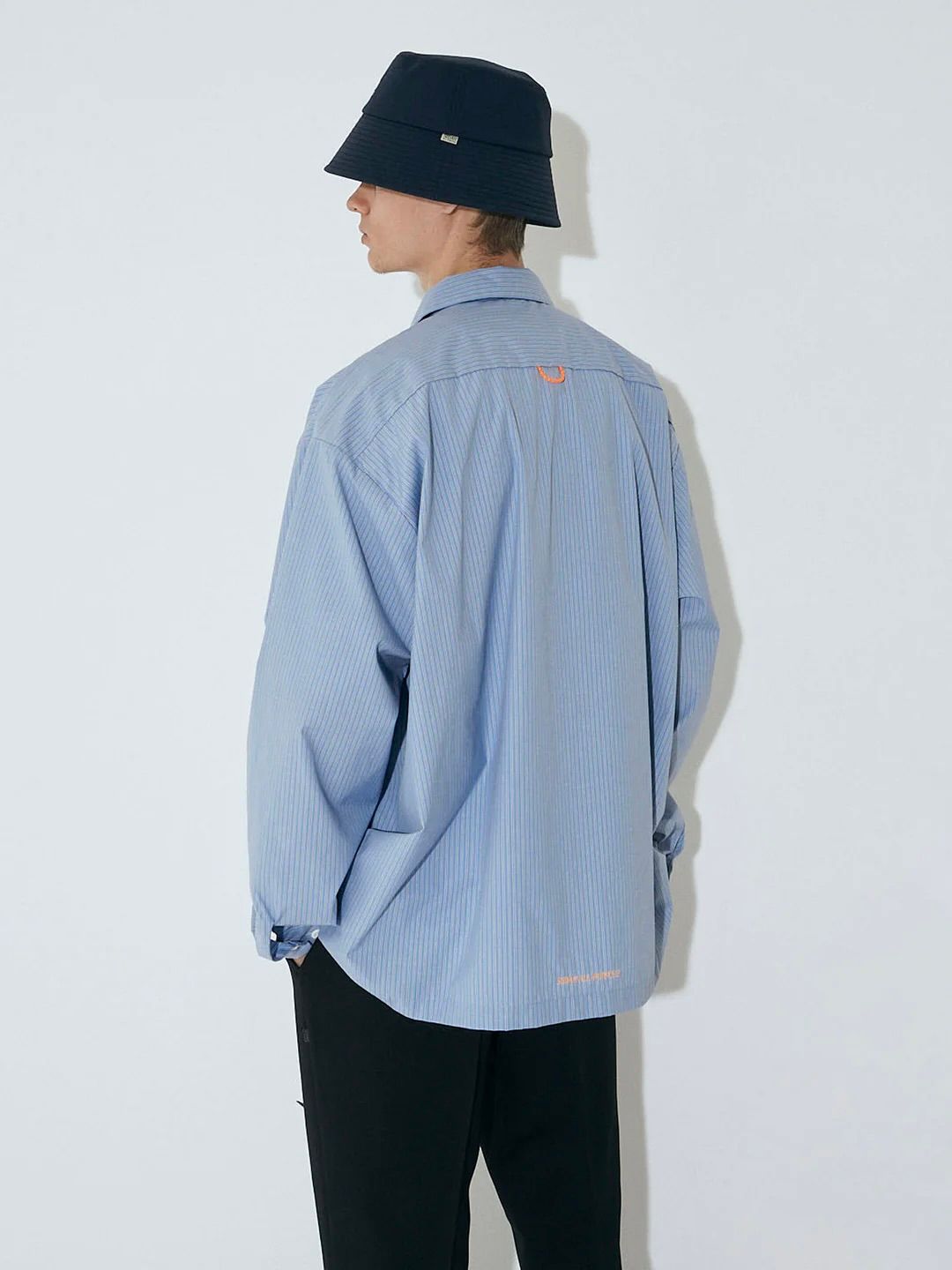 セダンオールパーパス23FW OVAL LOGO WORK SHIRT(SD23F-SH01)BLUE STRIPE