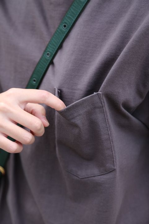 CIOTA スビンコットン10/-度詰め 吊り天竺ポケット付き半袖Tシャツ(CSLM-106M) style. 2021.04.25.