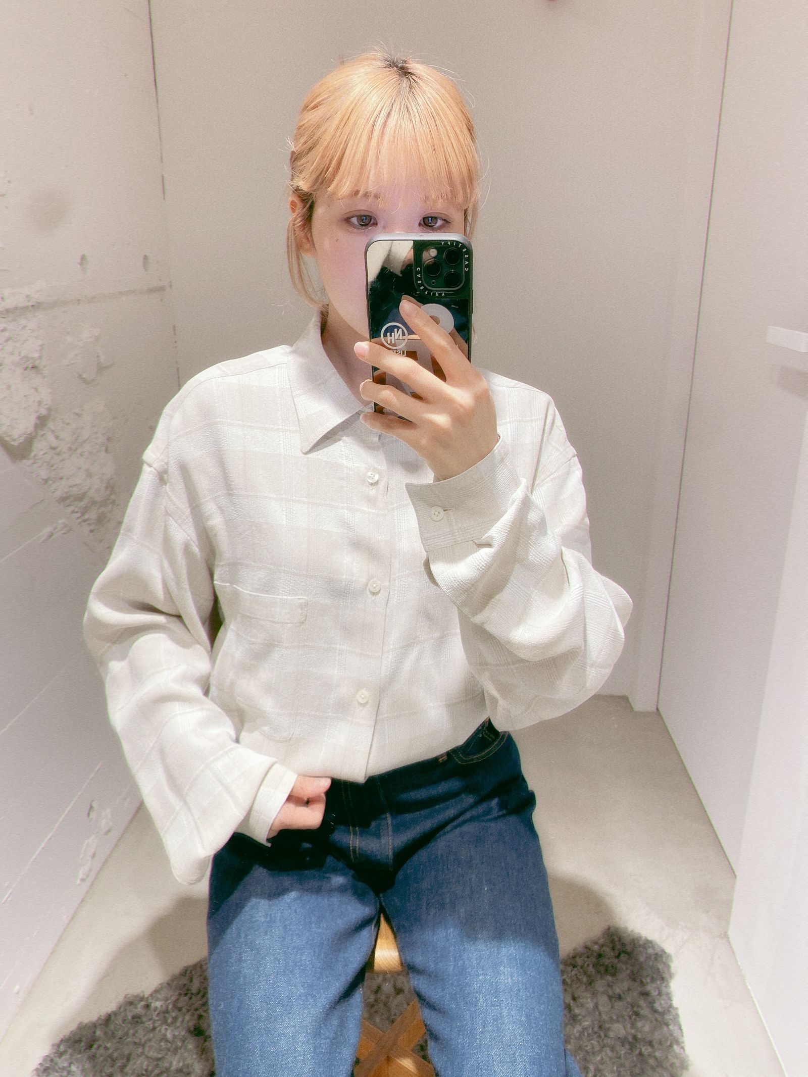 ヨーク24SS PLAID JACQUARD SHIRT(YK24SS0646SH)IVORY
