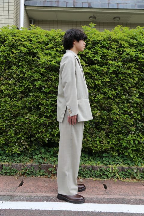 YOKE SIDE OPEN COUBLE-BREASTED JACKET(YK21SS0193J) style. 2021.04.23.