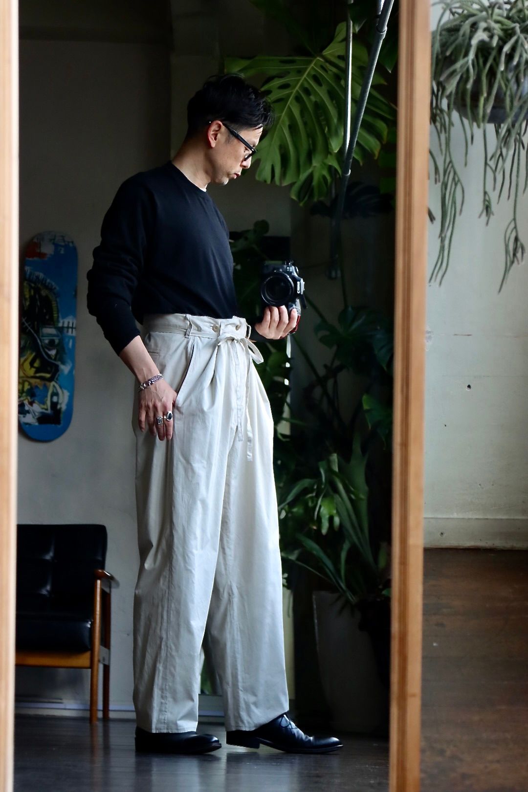 blurhms - ブラームス23SSパンツ Selvage Twill Button Tuck Easy