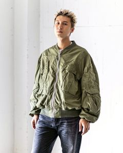 アイジュンヤワタナベマン x Needles Wネーム 綿ナイロンMA-1ジャケット(WP-J902-100)KHAKI