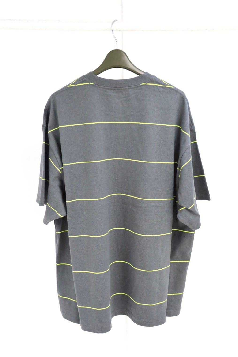 フレッシュサービス PIN BORDER S/S TEE(FSC263-70090)GRAY×YELLOW